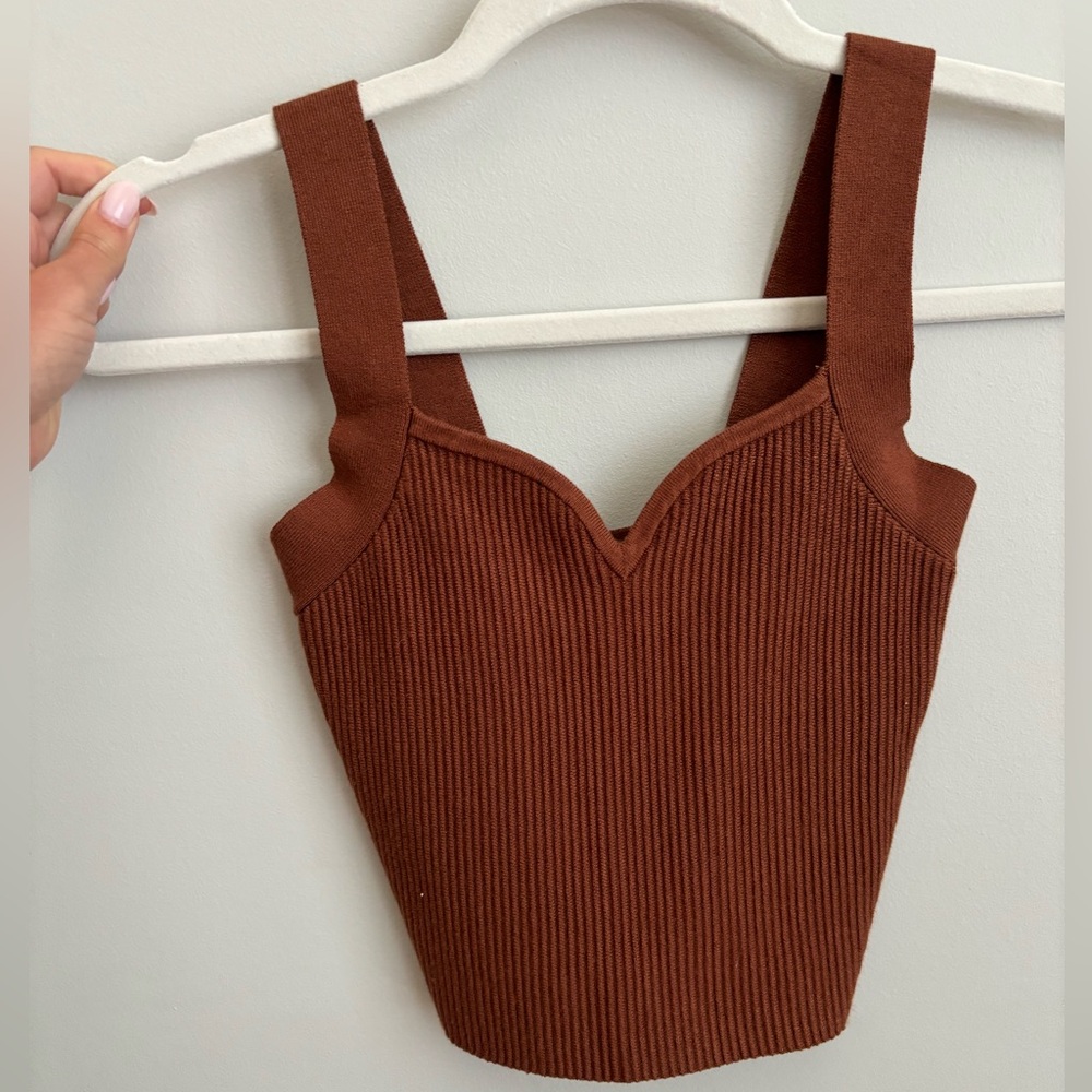 Abercrombie Brown Ottoman Sweetheart Sweater Tank Size XS